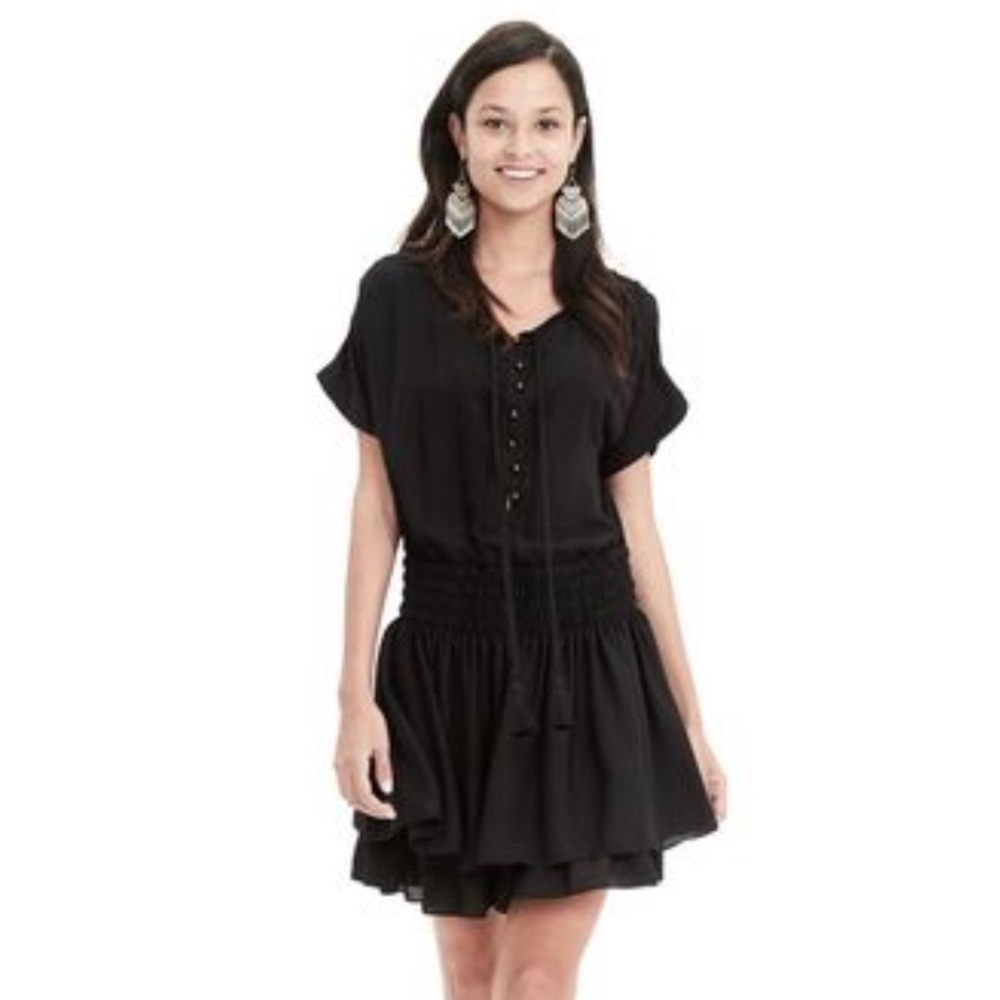 Banana Republic Tassel Summer dress black